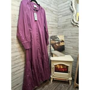 NEW PEARL LOU FIT & FLAIR BOHERA BOHEMIAN FLAIR PINK DRESS SIZE LARGE